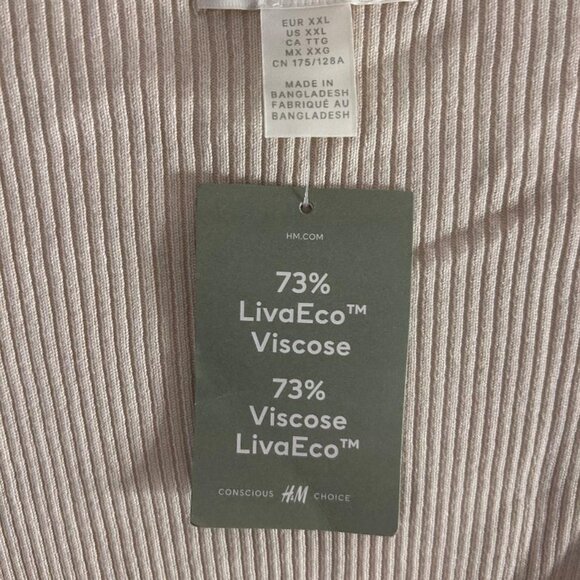 Beige Cropped Button Down Cardigan H&M Size XXL - Picture 6 of 6